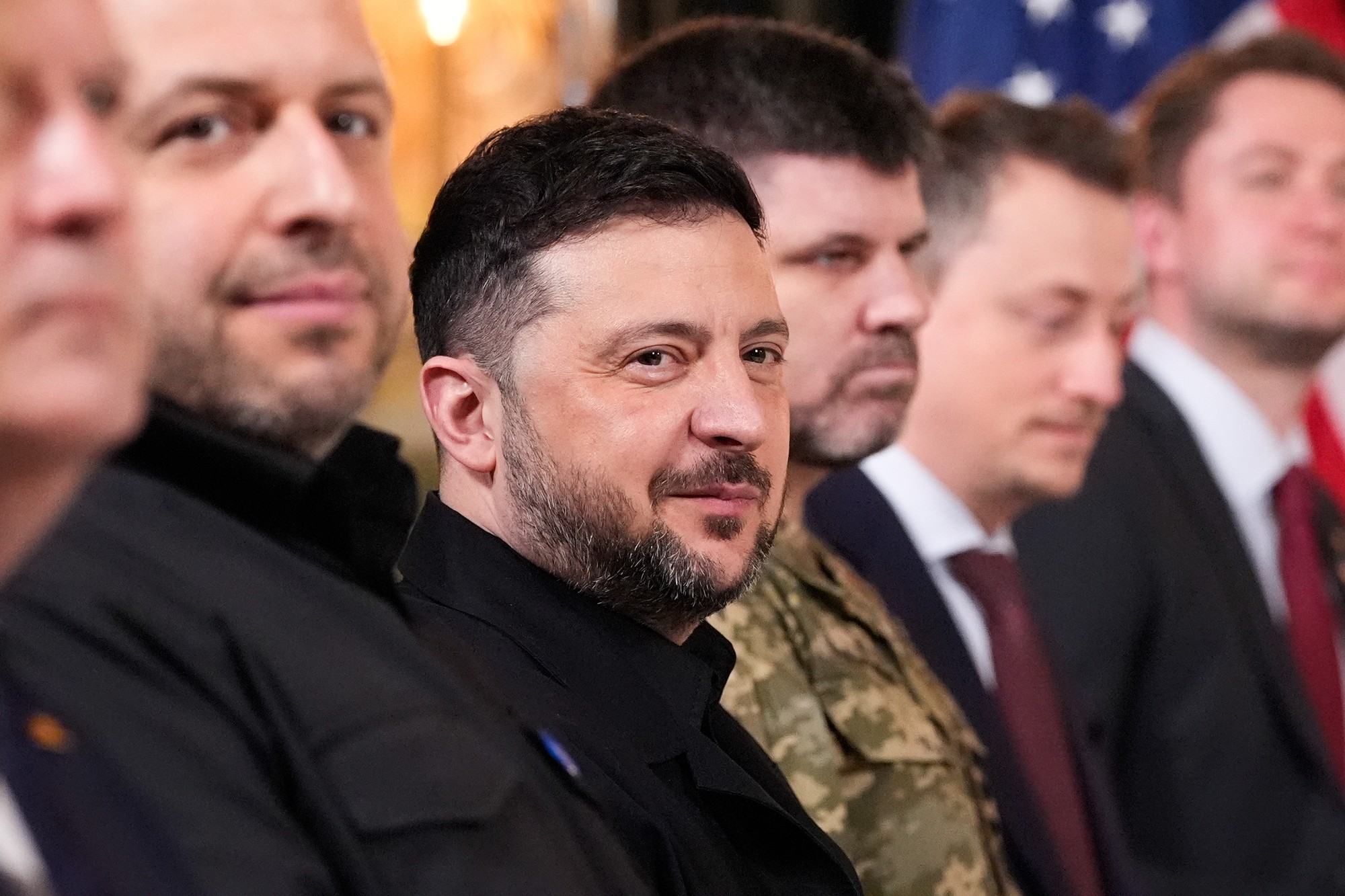 Ukrajinský prezident Volodymyr Zelenskyj počas stretnutia s americkým prezidentom Donaldom Trumpom v sídle Mar-a-Lago na Floride.