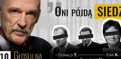 Korwin-Mikke zszokuje plakatem. Zobacz, co wymyślił