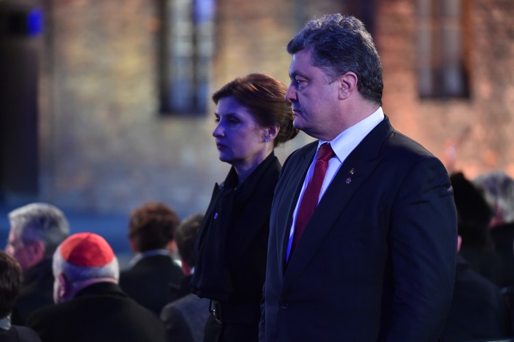Prezydent Ukrainy Petro Poroszenko z żoną Maryną