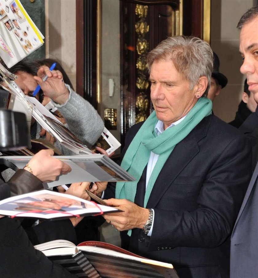 Harrison Ford zabrał syna na mecz