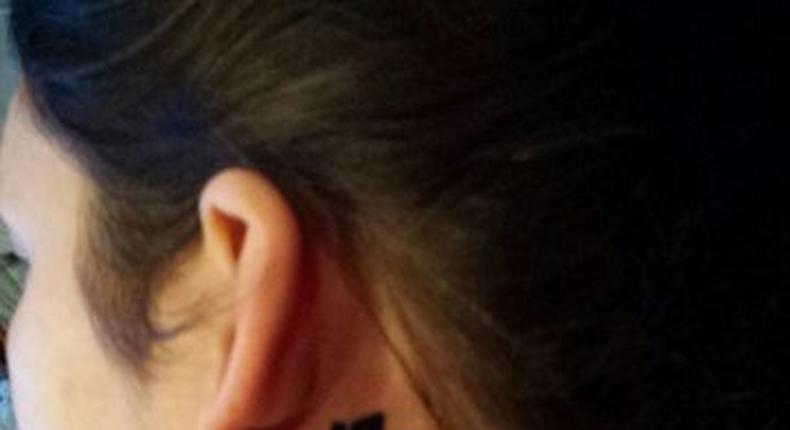 Girl got mute tattoo to remind people she's deaf in one ear