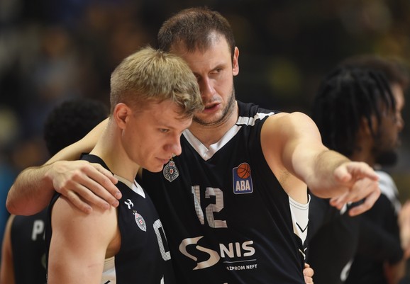 Ognjen Jaramaz i Novica Veličković na meču Partizan - Zadar
