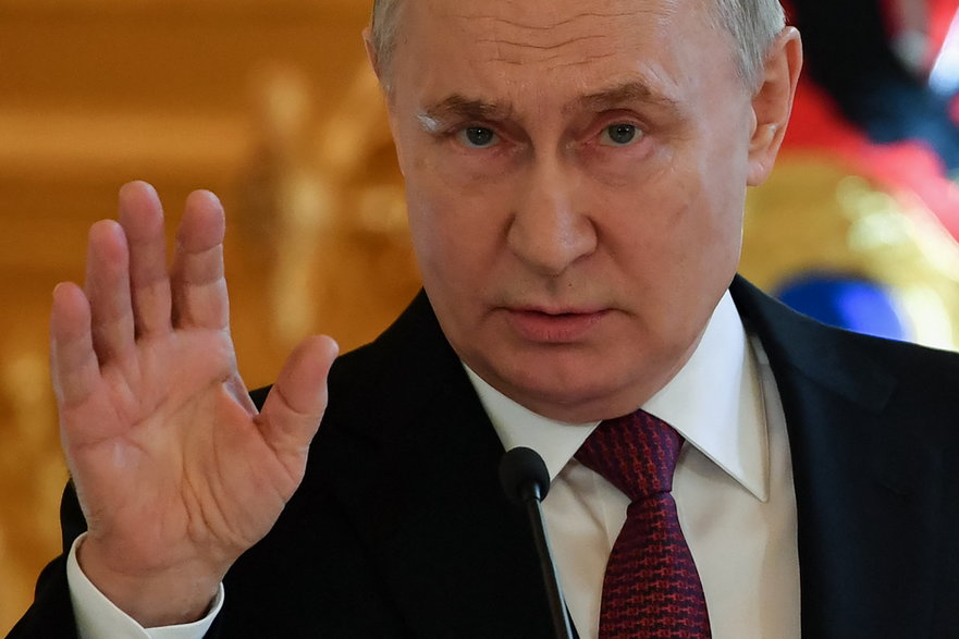 Prezydent Rosji Władimir Putin na Kremlu w Moskwie, 20 marca 2024 r.