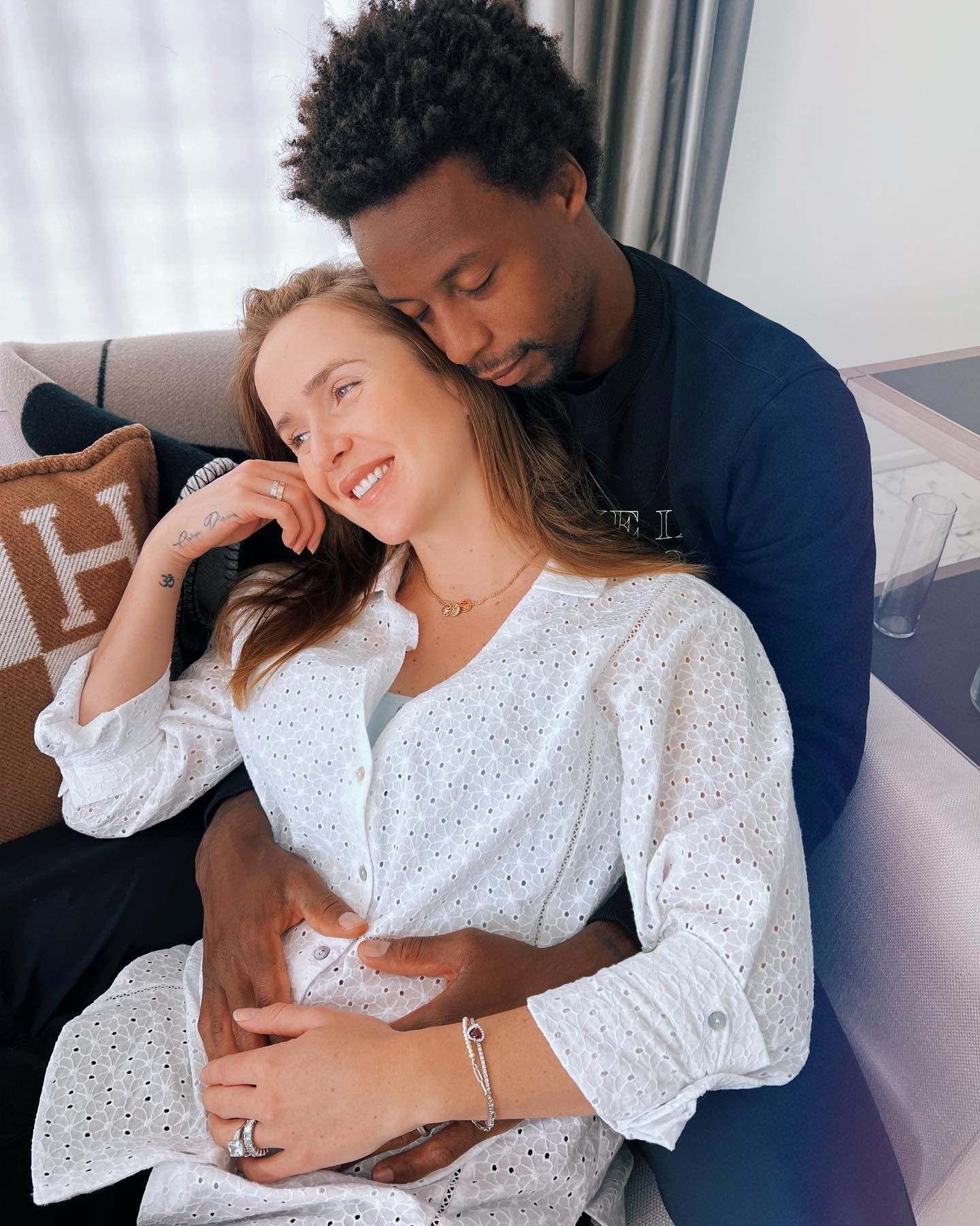 Ukrajinská tenistka Elina Svitolinová a francúzsky tenista Gaël Monfils.
