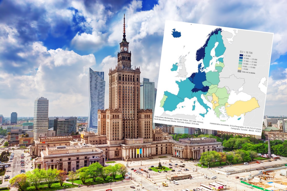 Zarobki w Polsce i Europie. źródło: Eurostat
