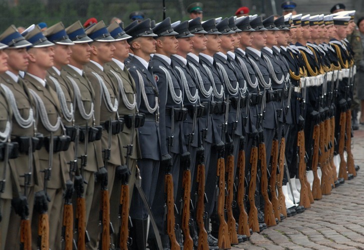 Przed Zamkiem Królewskim w Warszawie odbył się pokaz musztry paradnej
