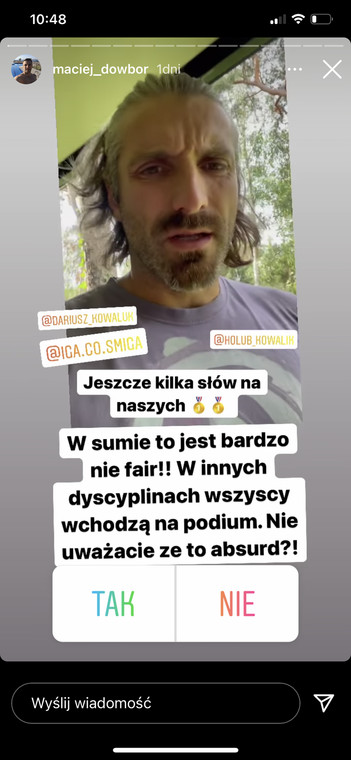Maciej Dowbor na Instagramie nie krył oburzenia zachowaniem wobec polskich sportowców