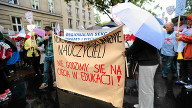 Manifestacja nauczycieli w Warszawie