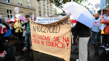 Manifestacja nauczycieli w Warszawie