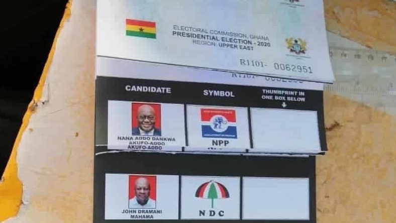 EC official tears President Akufo-Addo out before handing ballot paper to voters
