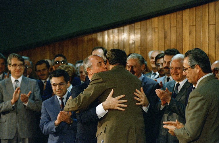 Michał Gorbaczow i Fidel Castro