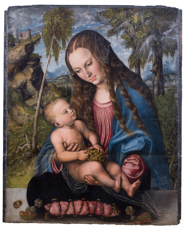 Lucas Cranach starszy, "Madonna pod jodłami"