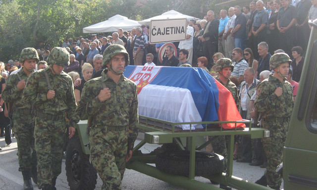 Funeral of pilot Goran Savić