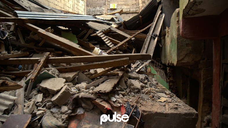 The Lagos Island building that collapsed while it was being demolished