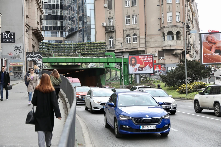 Terazijski tunel gužva u saobraćaju
