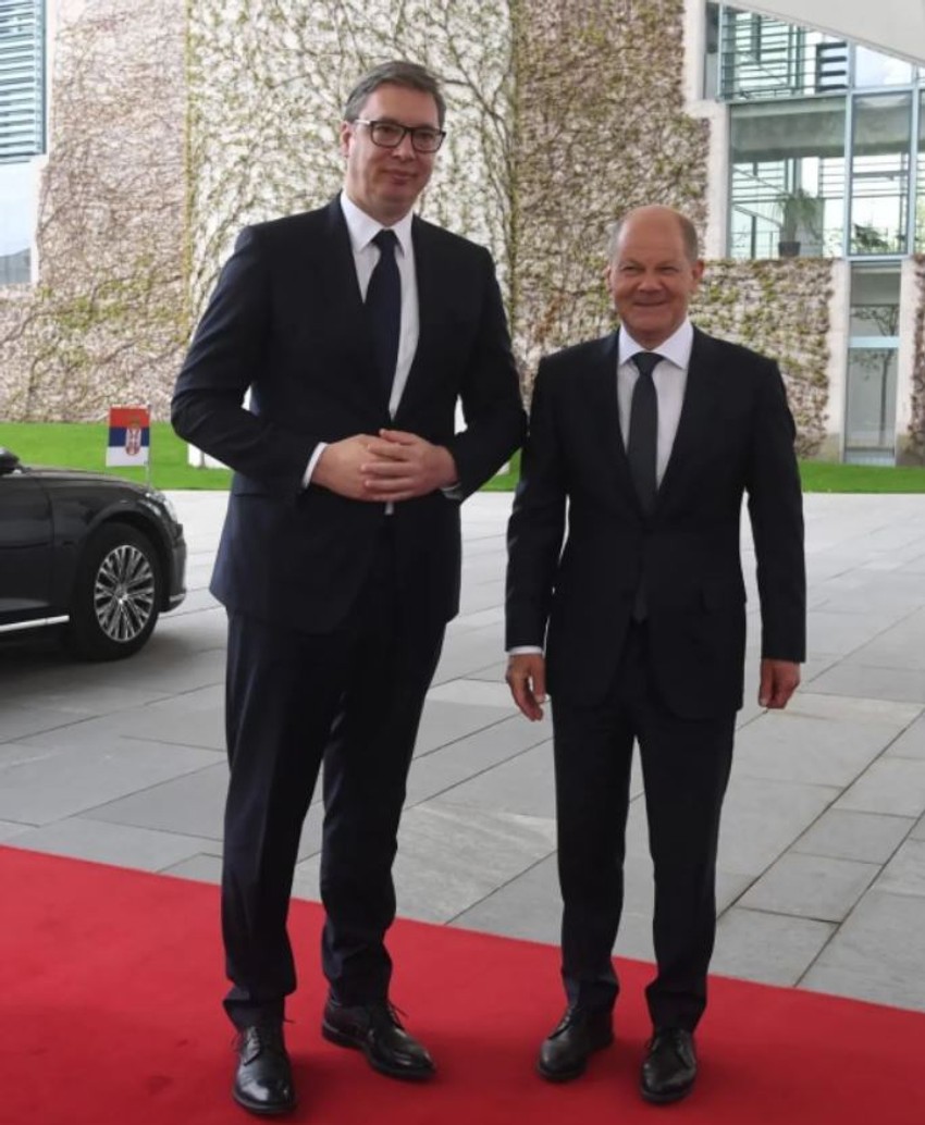 Aleksandar Vučić i Olaf Šolc