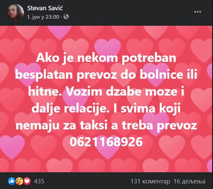 Stevan Savić, humana vožnja