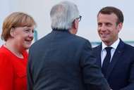 Angela Merkel, Emmanuel Macron, Jean-Claude Juncker