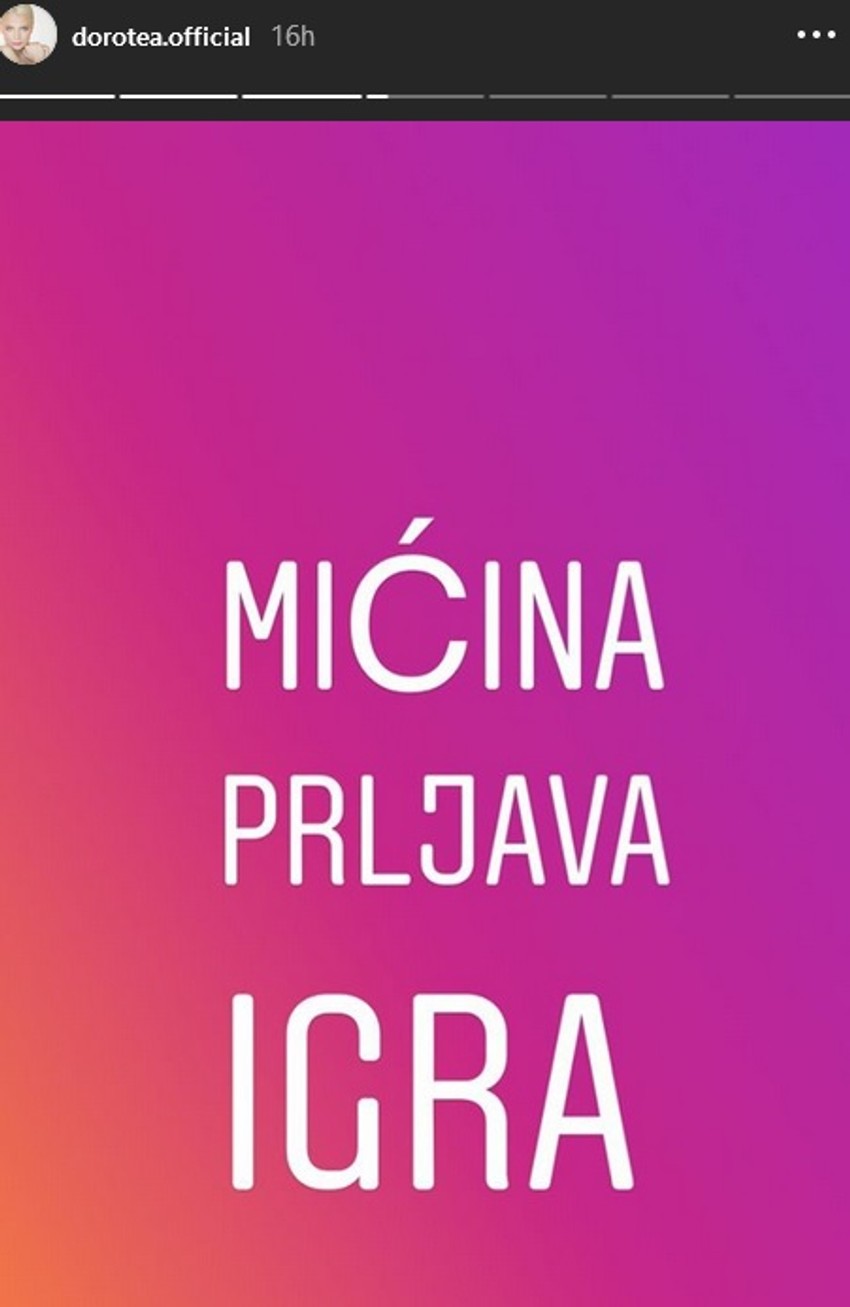 Dorotea Jovanović objava na Instagramu