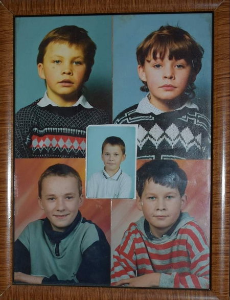 Bracia Deseccy, od góry od lewej: Przemek, Tomek, Jarek, Adam; w środku Patryk; kolaż ze zdjęć z okresu czwartej i piątej szkoły podstawowej