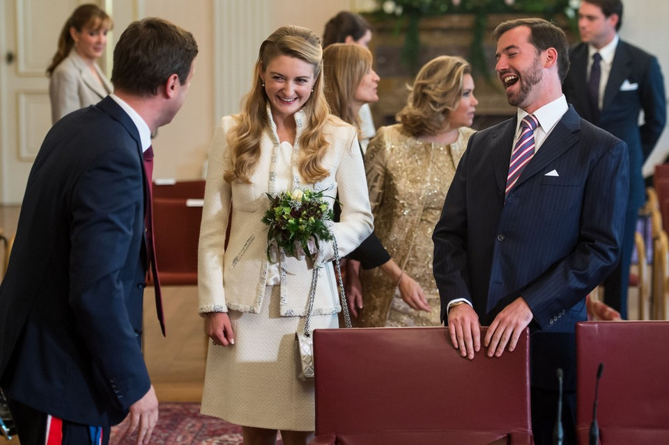 Ślub cywilny następcy tronu Luksemburga, Wilhelma, i Stephanie de Lannoy / fot. East News