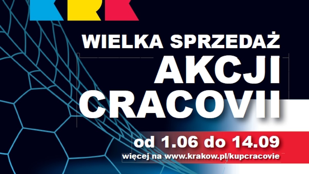 Każdy, kto będzie chciał zostać akcjonariuszem Miejskiego Klubu Sportowego "Cracovia" Sportowa Spółka Akcyjna ma na to wyjątkową szansę. Prezydent Miasta Krakowa zaprasza wszystkich zainteresowanych do składania ofert w nieograniczonym przetargu na nabycie łącznie 73 570 akcji Spółki.