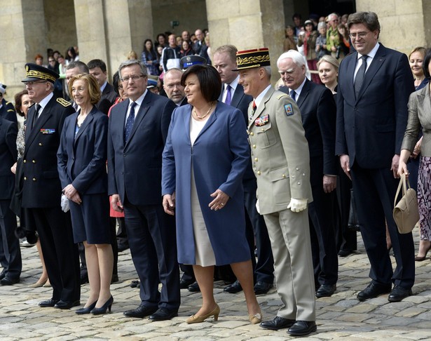 Prezydent Bronisław Komorowski z żoną podczas wizyty we Francji