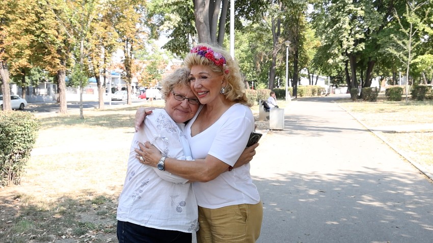 Suzana Mančić i novinarka Blica 