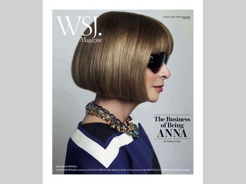 Anna Wintour na okładce Wall Street Journal. Fot. Mario Tesno