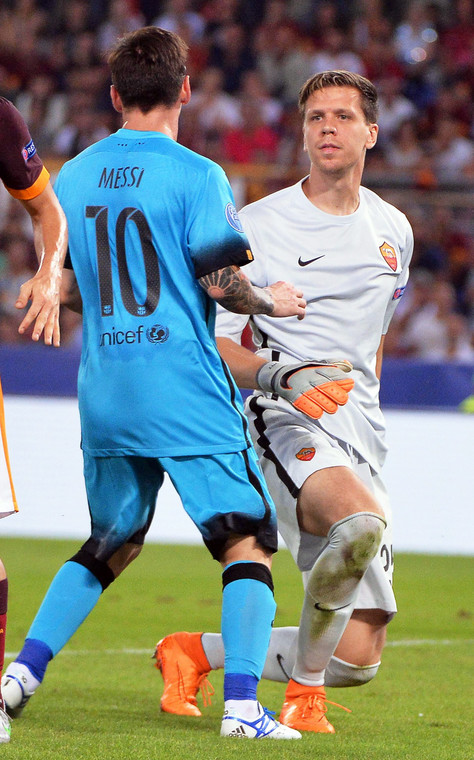 Lionel Messi i Wojciech Szczęsny