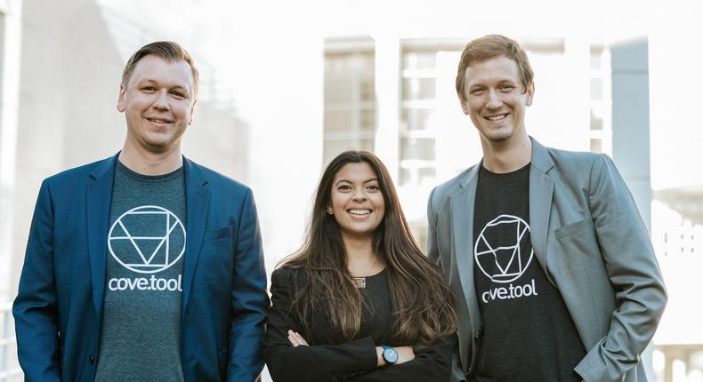 Cove.tool cofounders (from left) Daniel Chopson, Sandeep Ahuja, and Patrick Chopson built a platform that drastically cuts down the amount of time it takes to analyze a building's energy efficiency. They raised $5.7 million.
