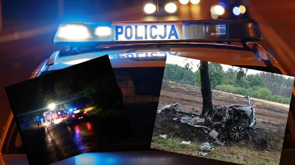 Do wypadku, w którym zginęły dwie osoby, doszło w lipcu 2019 r. we wsi Ryżyn pod Poznaniem (fot. materiały policji)