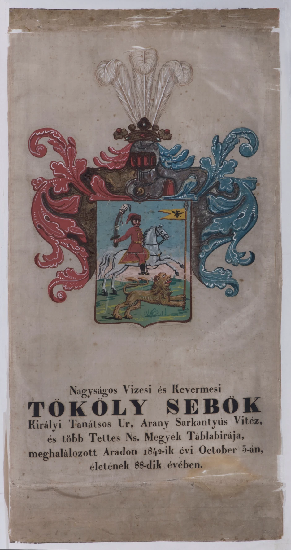 Nepoznati autor, Grb porodice Tekelija od Vizeša i Kevermeša