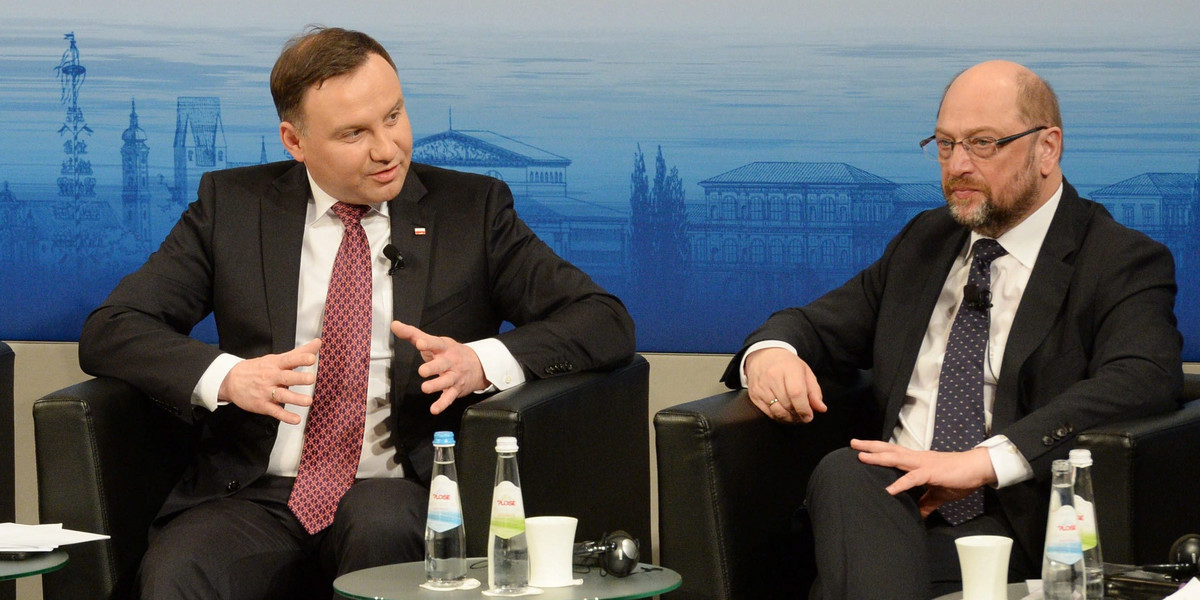 Andrzej Duda i Martin Schulz