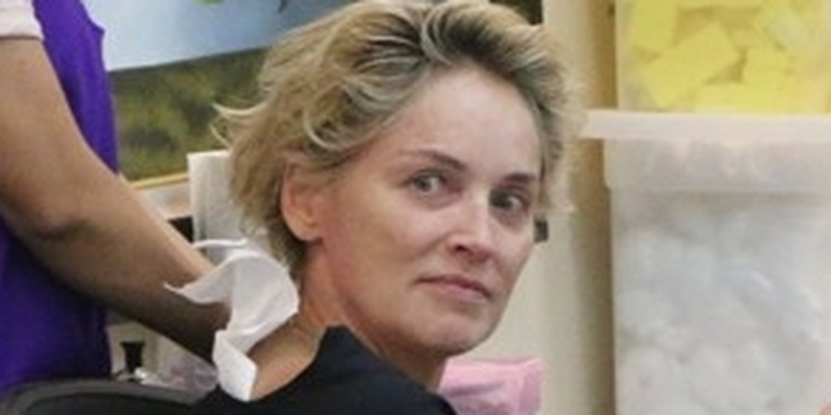 Sharon Stone bez makijażu