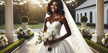 Bride wearing white tradition online