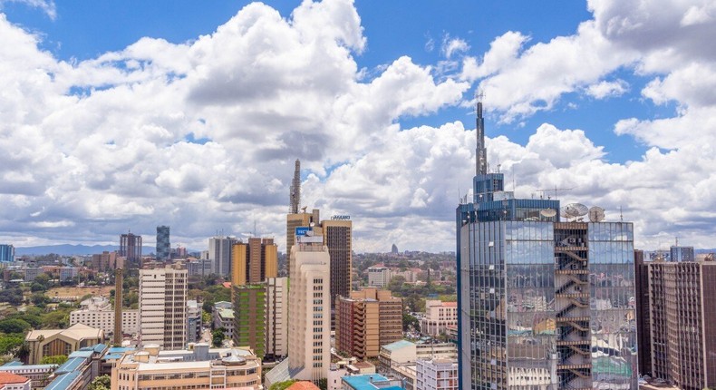 Skyline photography of the capital city of Kenya Nairobi 