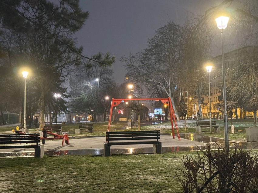 Pljusak snega jutros u Beogradu