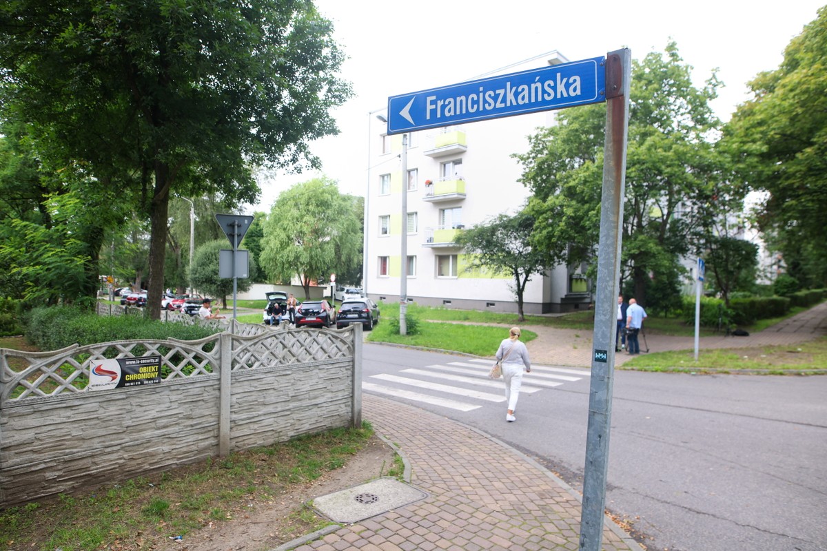 Miejsce ataku na policjantów przy ulicy Stanisława Mikołajczyka w Sosnowcu