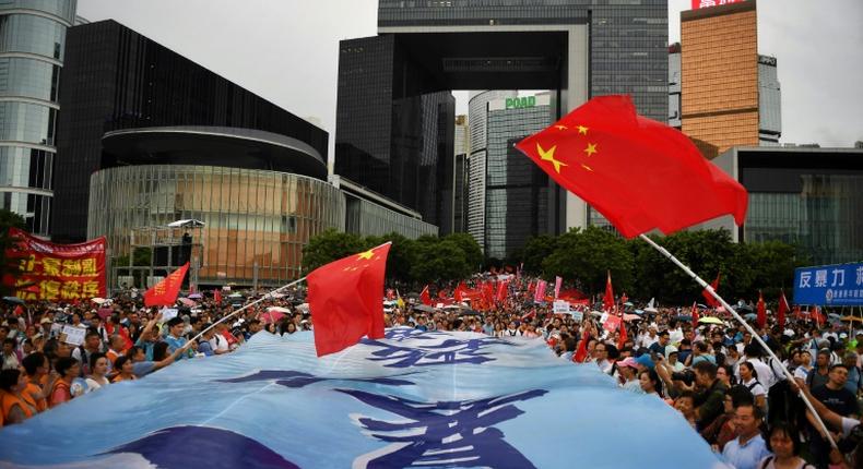 A rally by pro-government supporters in Hong Kong this weekend illustrated the polarisation coursing through the city