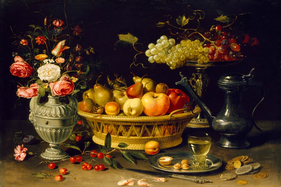 Rad Klare Peters "Still Life of Fruit and Flowers"