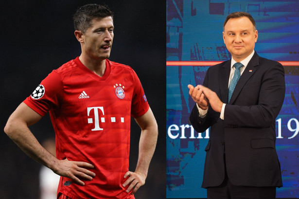 Robert Lewandowski i Andrzej Duda