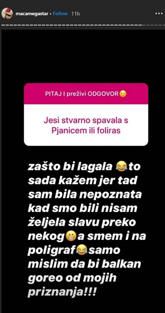 Maca diskrecija instagram