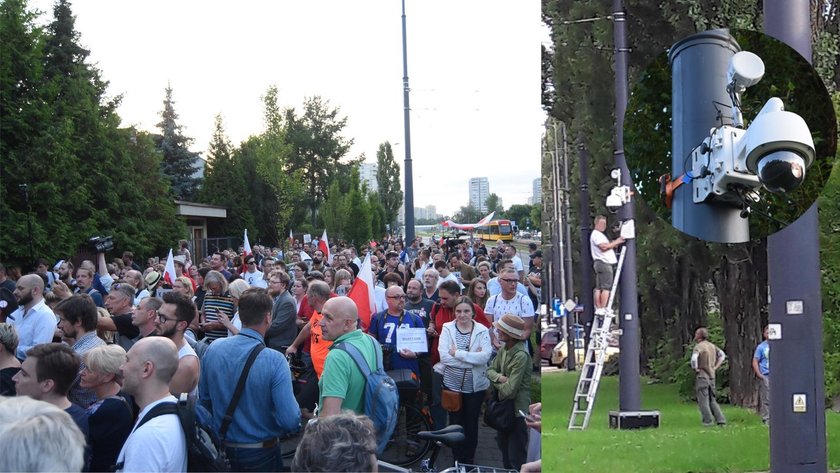 Służby nagrywają protestujących ludzi pod domem Kaczyńskiego. Oto dowód!