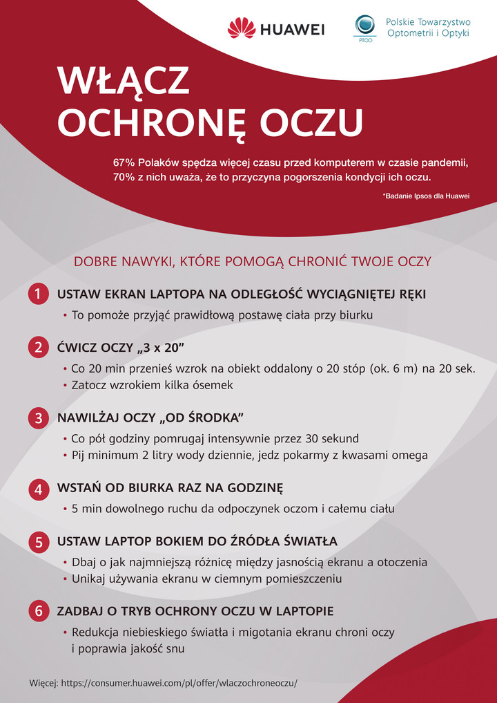 Włącz ochronę oczu