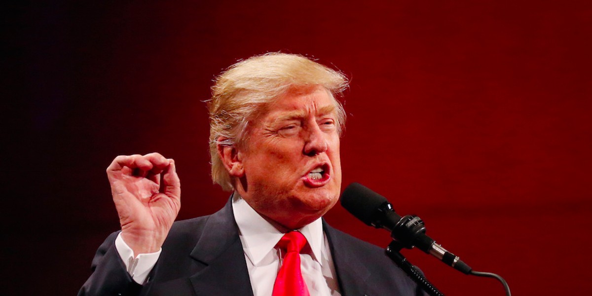 U.S. President-elect Donald Trump speaks at the USA Thank You Tour event at the Iowa Events Center in Des Moines, Iowa, U.S., December 8, 2016.