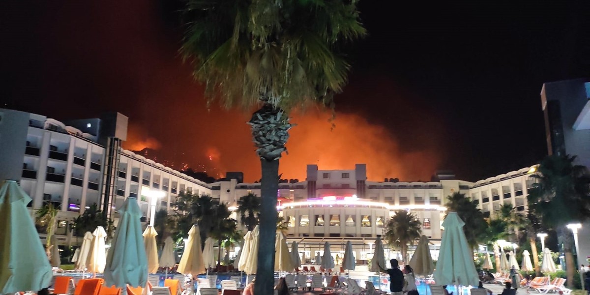 Widok z hotelu był przerażający.