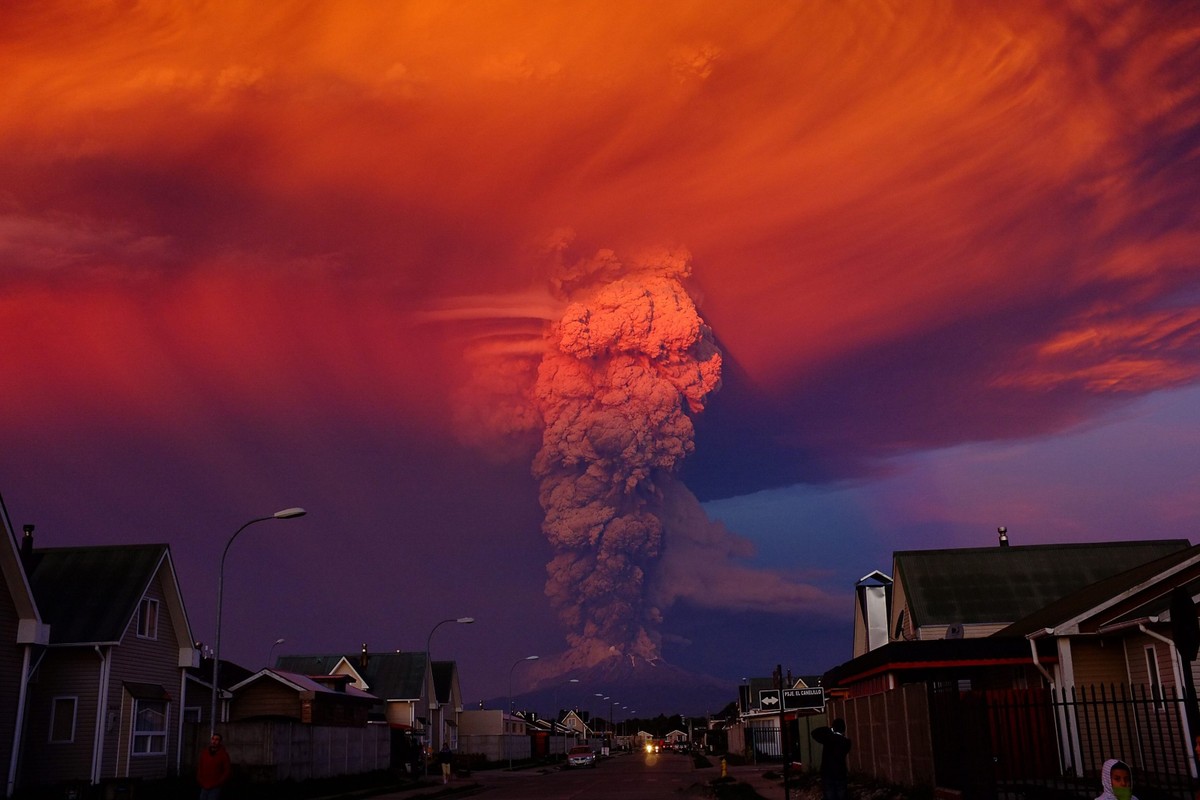Wulkan Calbuco na południu Chile