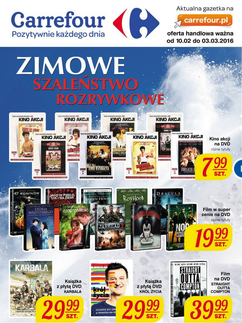 Filmy na DVD w Carrefourze