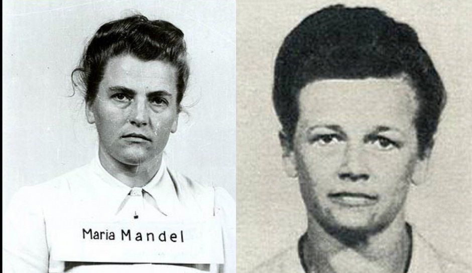 Po lewej Maria Mandel, po prawej Therese Brandl